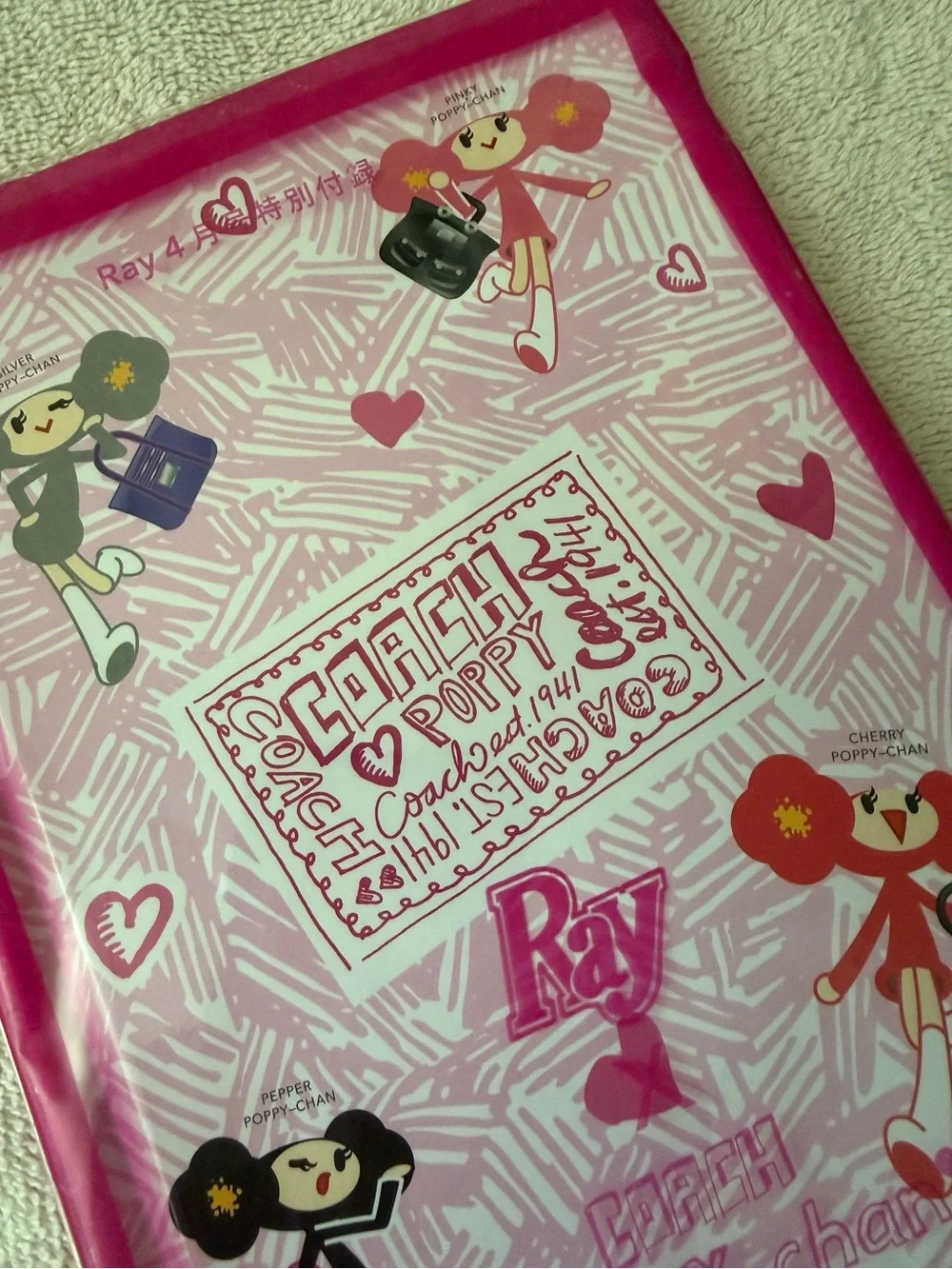 Coach Poppy Chan hardcover journal notebook New in wrapping Japan exclusive
